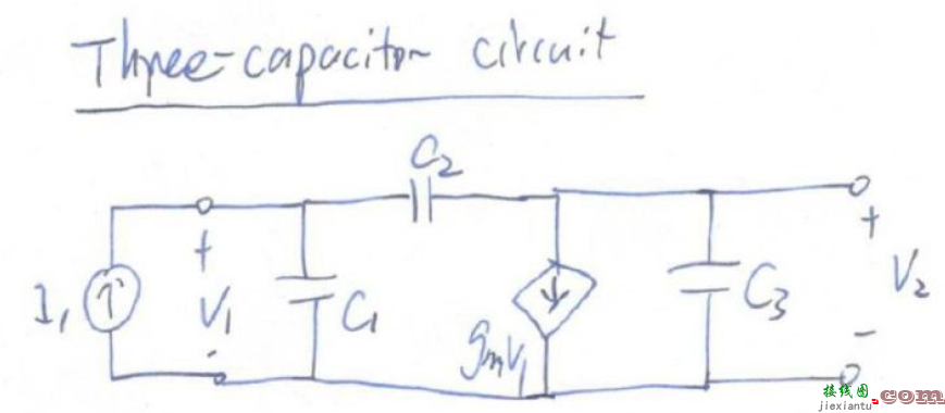 基本π网络之三电容电路和零极点分析  第1张