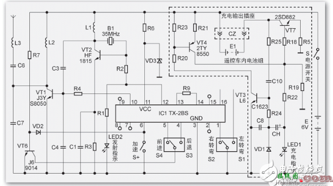 无线遥控车电路图大全（四款无线遥控车电路设计原理图详解）  第2张