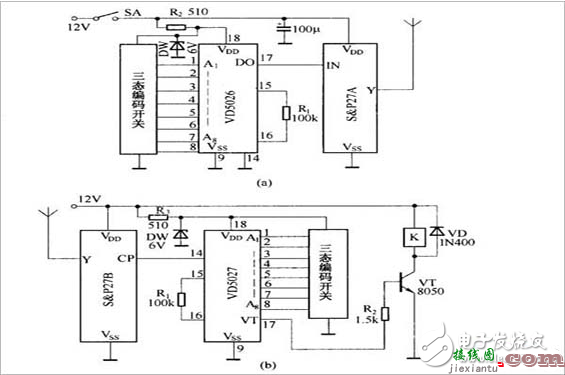 无线遥控开关电路图大全(六款电路图介绍）  第2张
