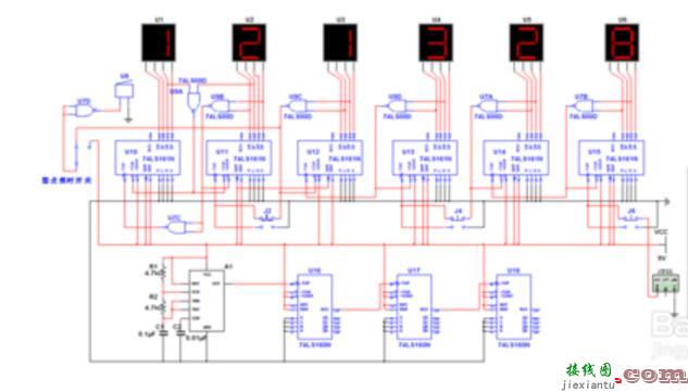 简单数字钟仿真电路图大全（五款数字钟仿真电路图）  第3张
