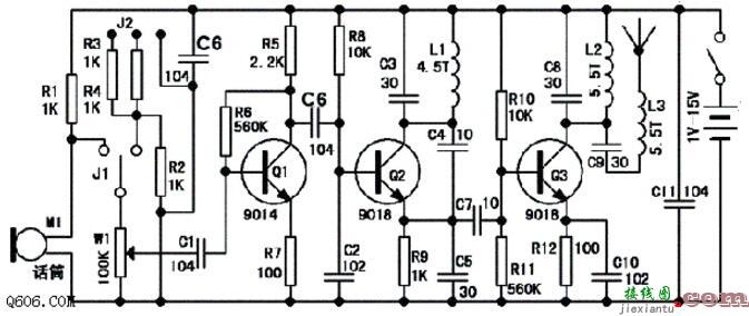 9018无线话筒电路图（四款无线话筒电路图）  第2张