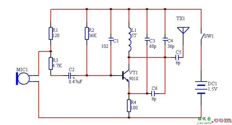 9018无线话筒电路图（四款无线话筒电路图）  第1张