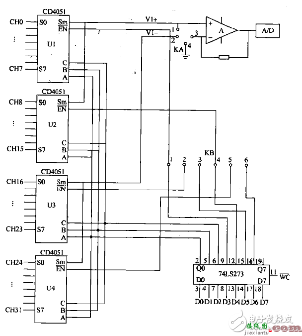 电路图分享_模拟多路开关扩展电路  第2张