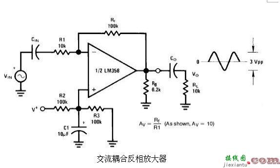 6种简单电路图之LM358应用电路图（直流耦合低通RC有源滤波器 低漂移峰值检测器）  第4张