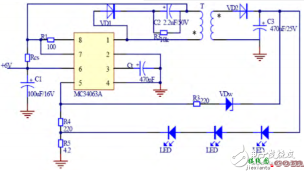 基于MC34063A的LED用恒流驱动电路的设计  第2张