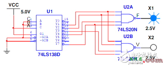 用74ls138实现一位全减器  第3张