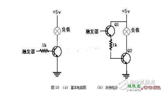 三极管开关电路改进接法电路图  第5张