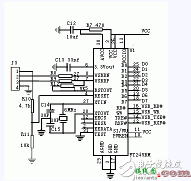 FT245BM与FPGA的USB接口电路设计  第2张