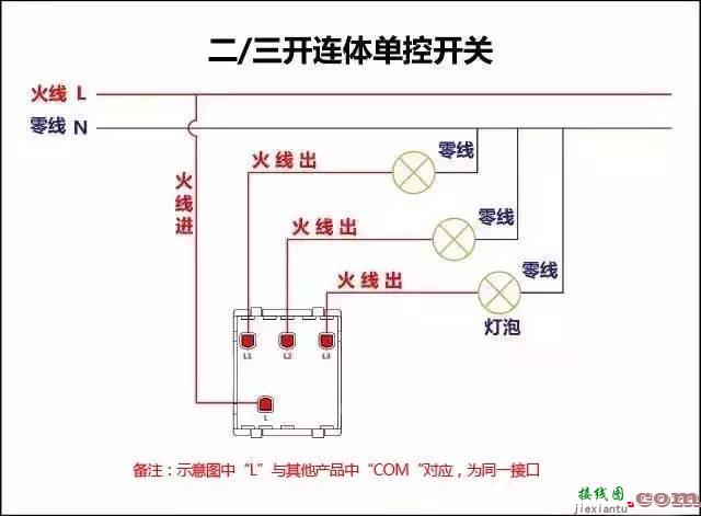 详细图片解析17种开关接线图  第2张