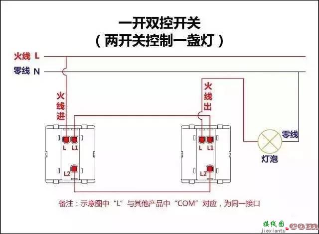 详细图片解析17种开关接线图  第6张