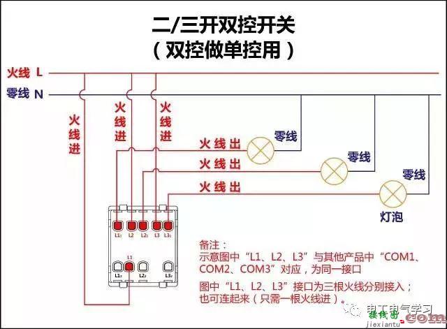 非常完整的开关和电机与断路器电热偶电表的接线图大全  第10张