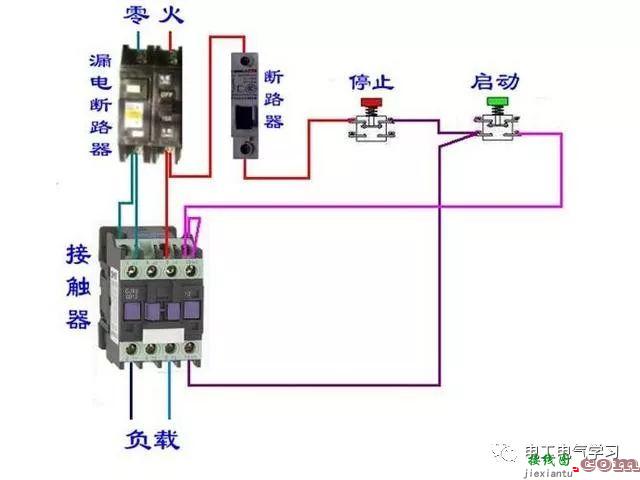 非常完整的开关和电机与断路器电热偶电表的接线图大全  第17张