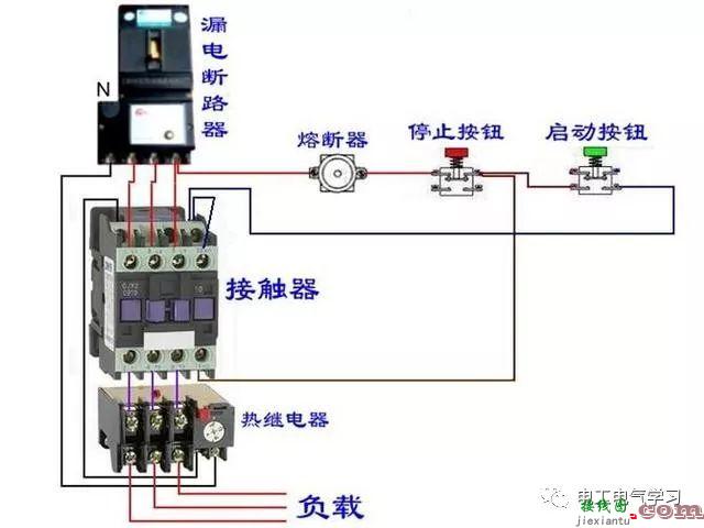 非常完整的开关和电机与断路器电热偶电表的接线图大全  第20张