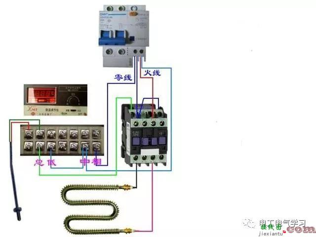 非常完整的开关和电机与断路器电热偶电表的接线图大全  第26张