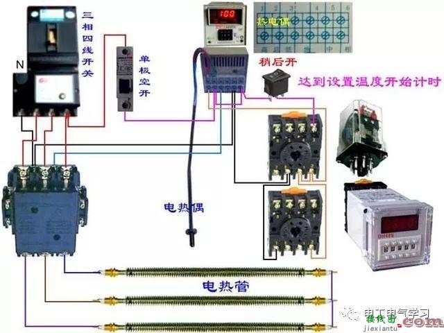 非常完整的开关和电机与断路器电热偶电表的接线图大全  第36张