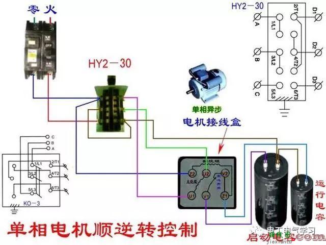 非常完整的开关和电机与断路器电热偶电表的接线图大全  第65张