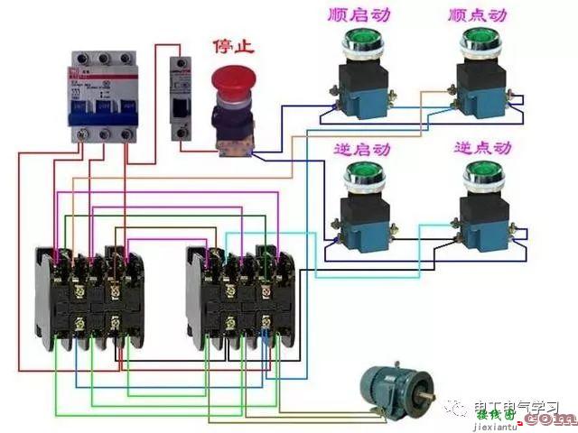 非常完整的开关和电机与断路器电热偶电表的接线图大全  第80张