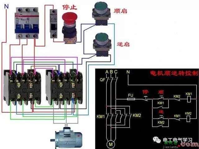 非常完整的开关和电机与断路器电热偶电表的接线图大全  第91张