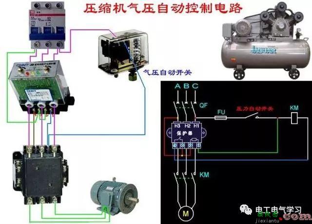 非常完整的开关和电机与断路器电热偶电表的接线图大全  第92张