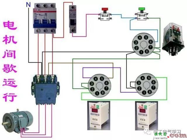 非常完整的开关和电机与断路器电热偶电表的接线图大全  第105张