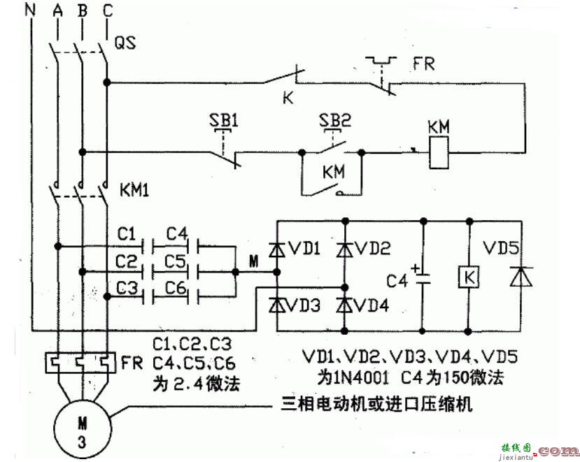 三相缺相保护器接线图  第1张