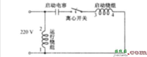单相异步电动机接线图说明  第2张