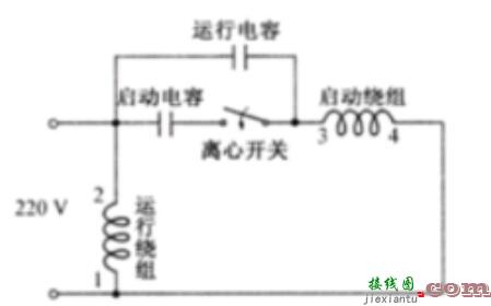 单相异步电动机接线图说明  第3张