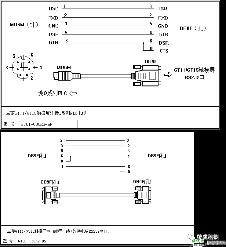 三菱PLC编程多种电缆连接线图合集赶紧收藏吧  第6张