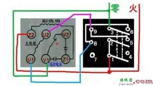 倒顺开关220v/380v接线图  第2张