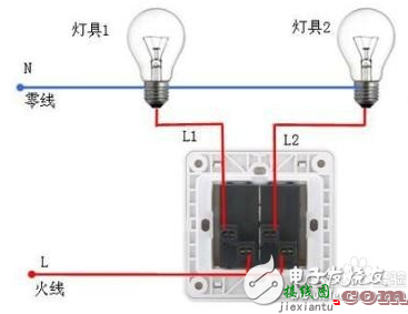 单联开关接线图解、单控和双控开关的区别与接线图  第6张