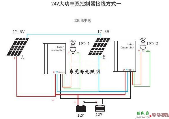 太阳能路灯控制器接线图  第1张