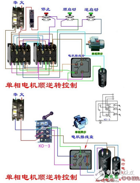 单相电机接线图实物图_单相电机正反转接线图_单相电机绕组接线图  第1张