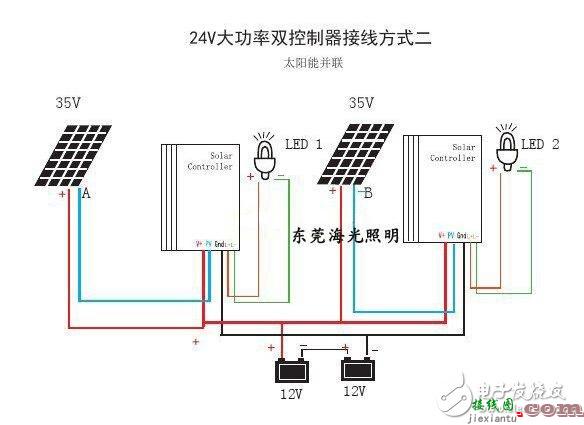 太阳能路灯控制器接线图  第2张