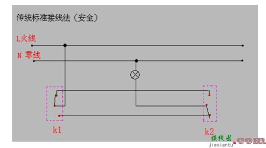 双联开关接线图  第1张