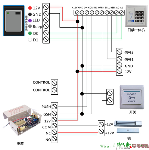 门禁系统线路接线图图解  第1张