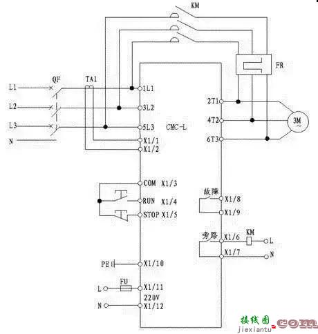 电机软启动器接线图实例分析  第1张