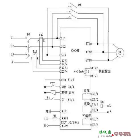 电机软启动器接线图实例分析  第4张