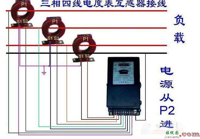 三相四线电度表的接线图  第1张