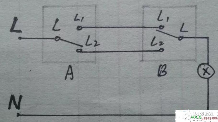 单开双控开关的接线方式  第1张