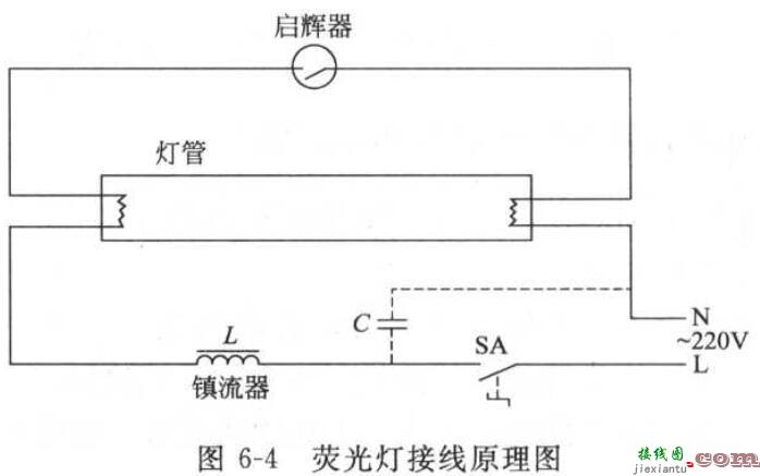 荧光灯的接线原理图说明  第1张