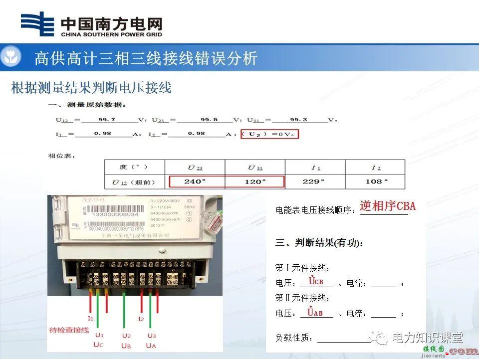 高供高计三相三线计量基础知识  高供高计三相三线接线错误分析 第49张