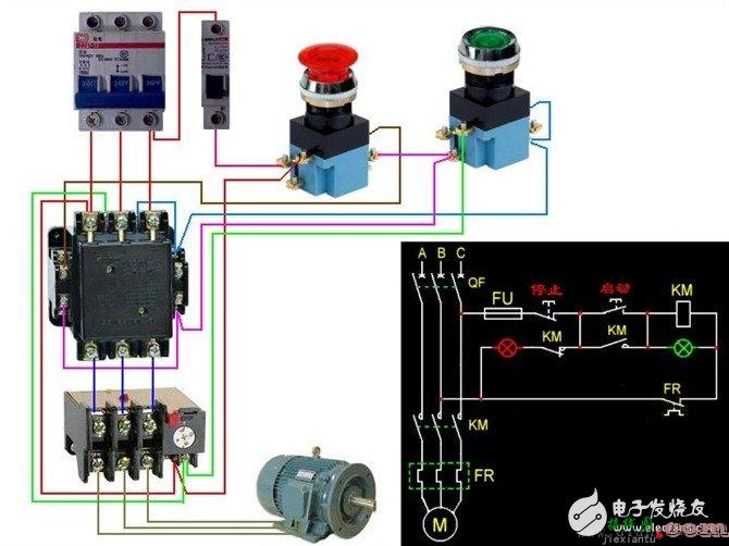 更多电工接线图 - 电工基本常识：电工常见电路接线大全_电工常用符号_电工口诀  第45张