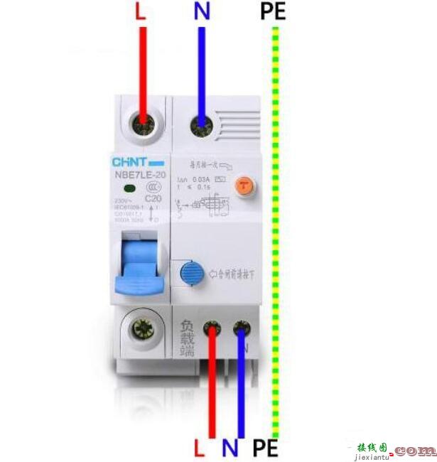 3芯电缆漏电开关如何接线  第1张
