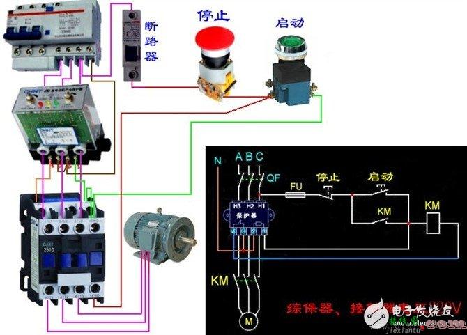 更多电工接线图 - 电工基本常识：电工常见电路接线大全_电工常用符号_电工口诀  第52张