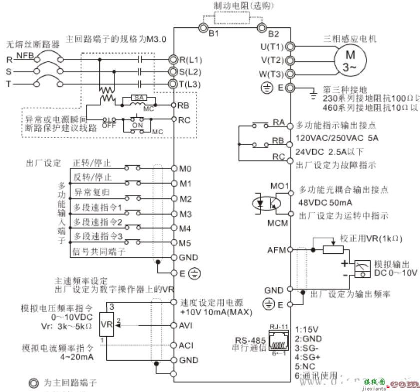 变频器控制柜接线图及安装方法  第2张