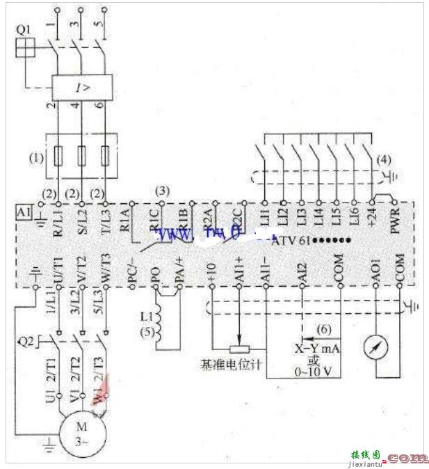 变频器的常见电气接线图  第1张