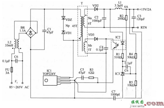6款开关电源电路设计原理图  第5张