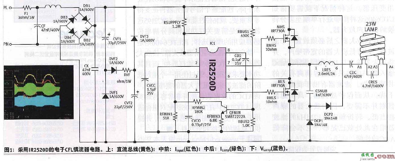 低成本紧凑型荧光灯镇流器设计电路图  第1张