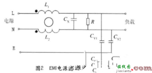 交流电源滤波器电路图及作用分析  第2张