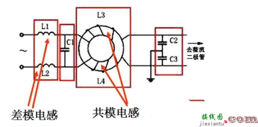 交流电源滤波器电路图及作用分析  第5张